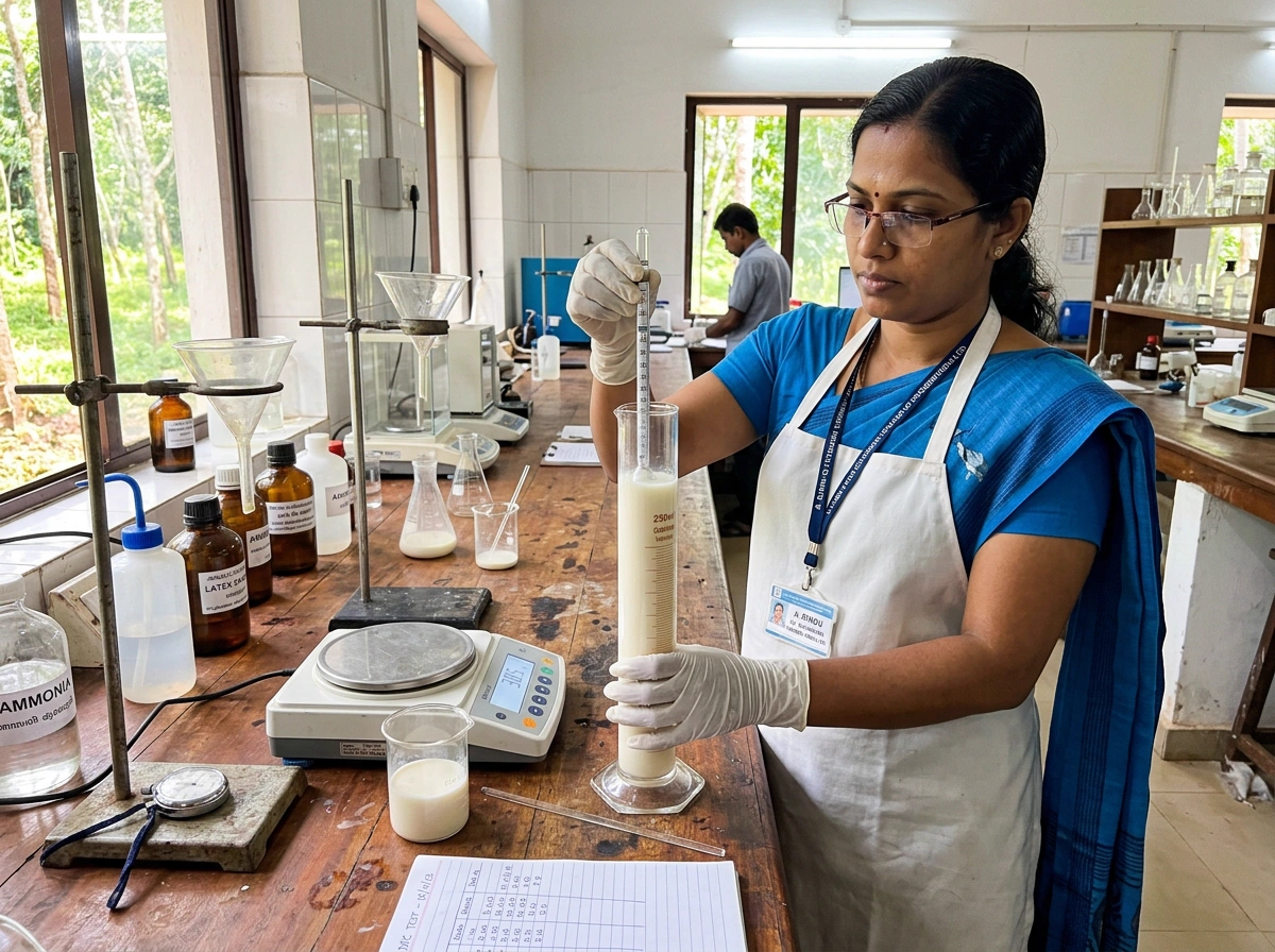 On-site grading and quality assessment of rubber latex
